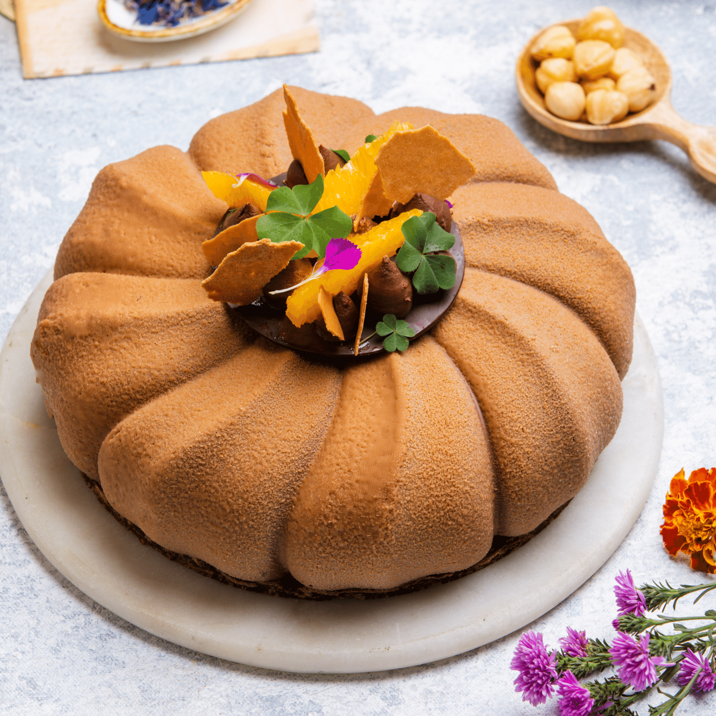 Chocolate Apricot Lavender Cake Shot